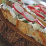 french baguette with butter and radishes recipe