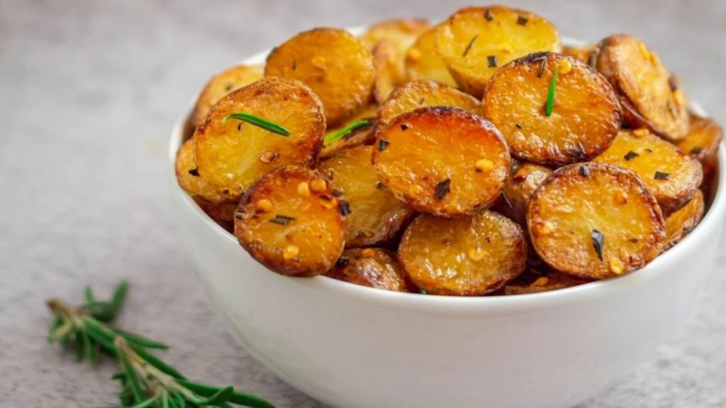 oven roasted rosemary smashed potatoes recipe