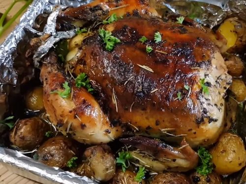 baked rosemary chicken with potatoes recipe