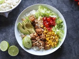 burrito bowls with chicken recipe