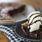 chocolatey and dense fudge brownie pie recipe