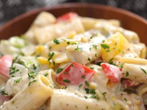 macaroni and peppers in white sauce recipe