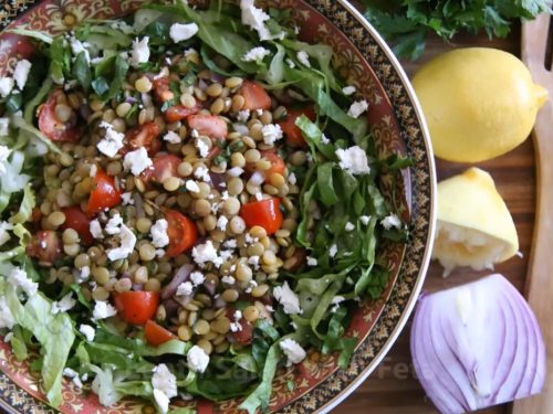 lentil salad with arugula and feta recipe