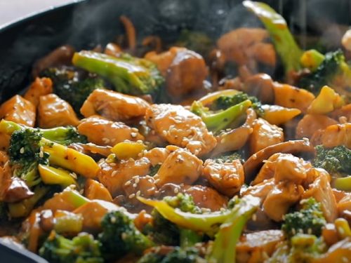 one pan cheesy chicken and broccoli with quinoa recipe