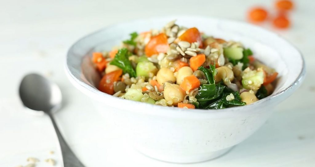 lentil, quinoa, and mung bean salad recipe