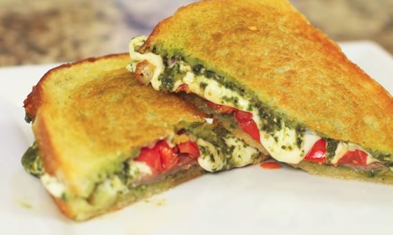 grilled chicken sandwiches with mozzarella, tomato, and basil recipe