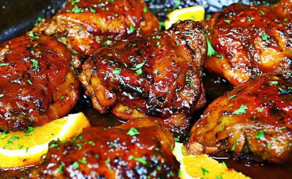 sticky honey orange grilled chicken recipe