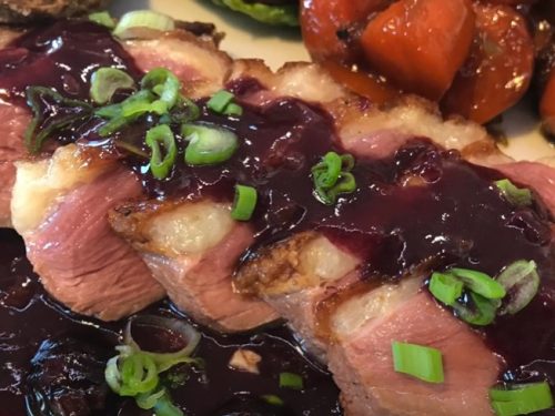 pan-seared duck breast with blueberry sauce recipe