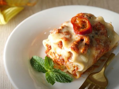 creamy chicken lasagna rolls recipe