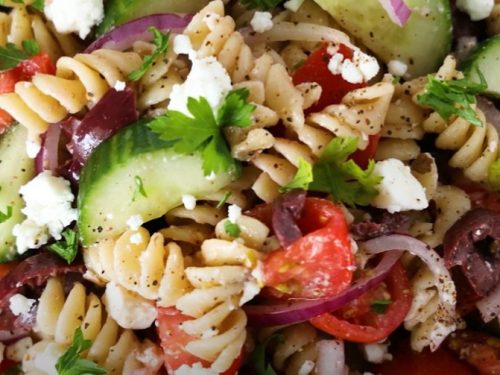mediterranean raw squash pasta salad recipe