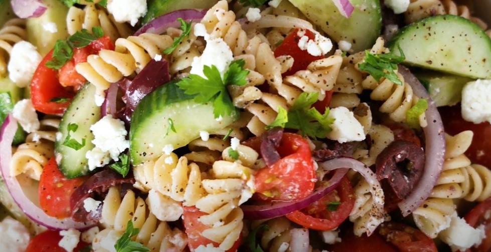 mediterranean raw squash pasta salad recipe