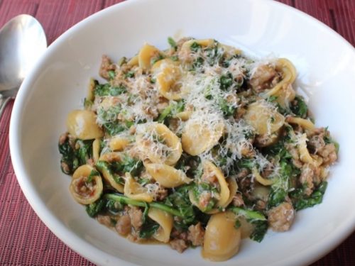 orecchiette pasta with sausage and kale recipe
