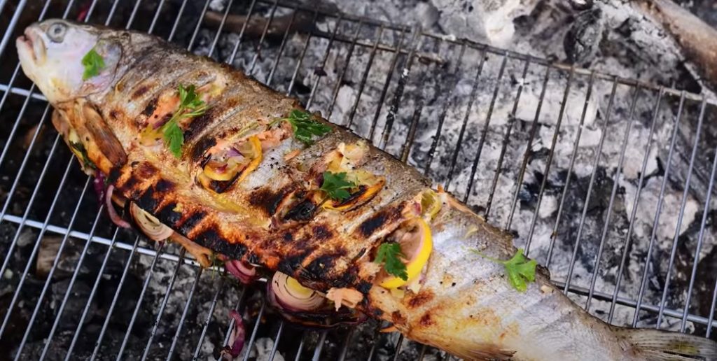 grilled trout with savory marinade recipe