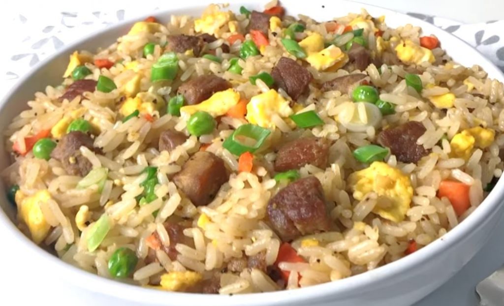 easy pork fried rice with frozen vegetables recipe