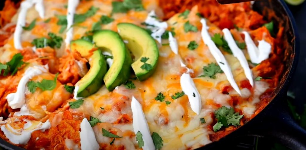 easy chicken skillet enchiladas recipe