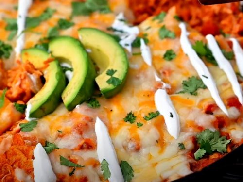 easy chicken skillet enchiladas recipe