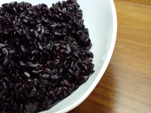 almond black rice recipe