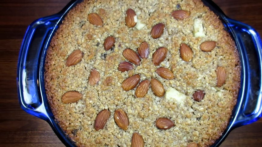 amish-style baked oatmeal with apples, raisins & walnuts recipe