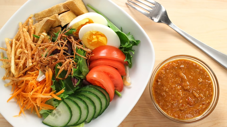 asian salad with peanut dressing recipe