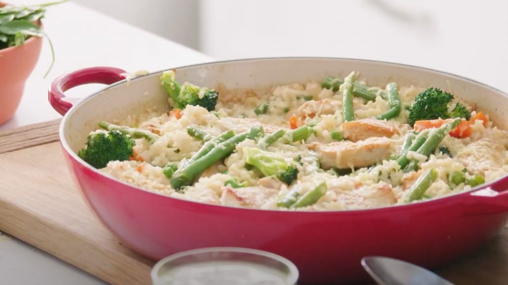 Baked Chicken and Cheese Risotto Recipe