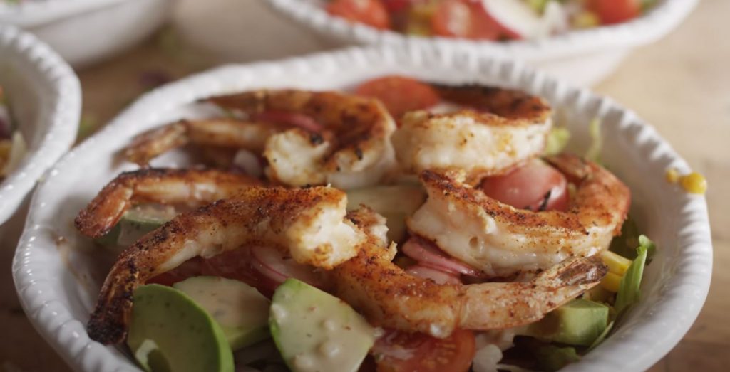 Spiced Grilled Shrimp with Tomato Salad Recipe