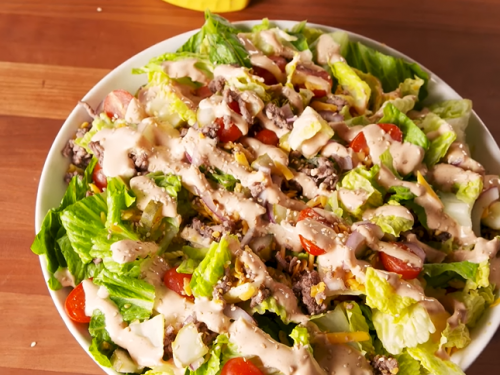 big mac salad with dressing recipe