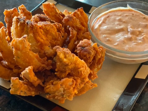 blooming onion bites with dipping sauce recipe