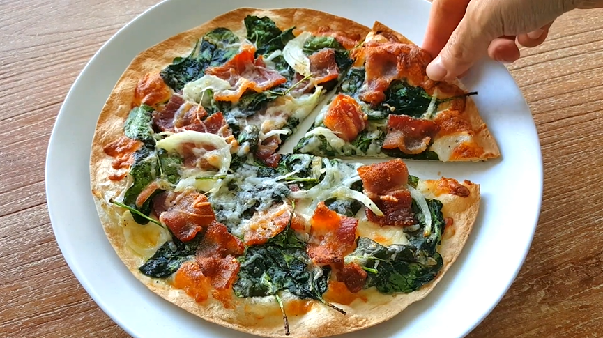 butternut, bacon, spinach & feta pizza recipe