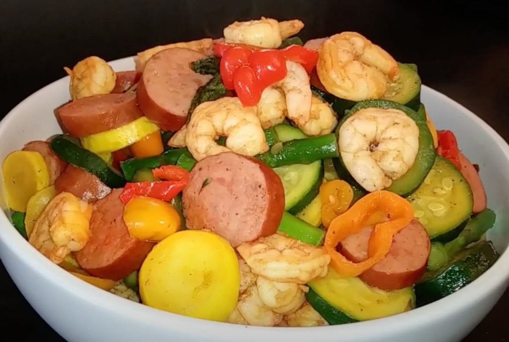 Cajun Shrimp and Sausage Vegetable Sheet Pan Recipe