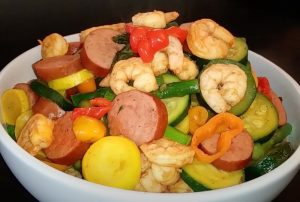 Cajun Shrimp and Sausage Vegetable Sheet Pan