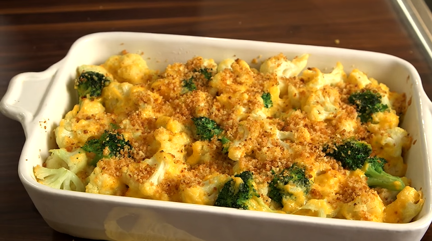 cheesy broccoli cauliflower casserole recipe