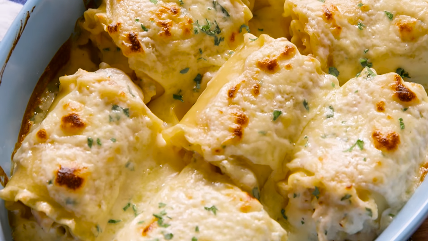 chicken alfredo roll-ups recipe