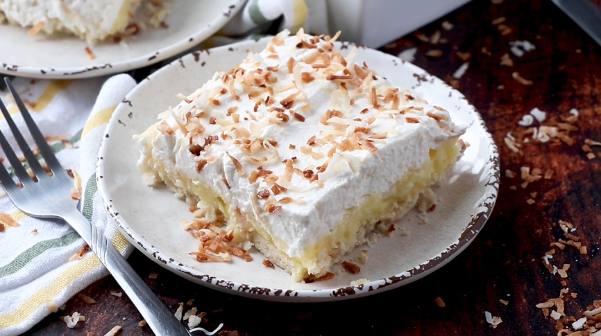 chocolate coconut cream pie bars recipe