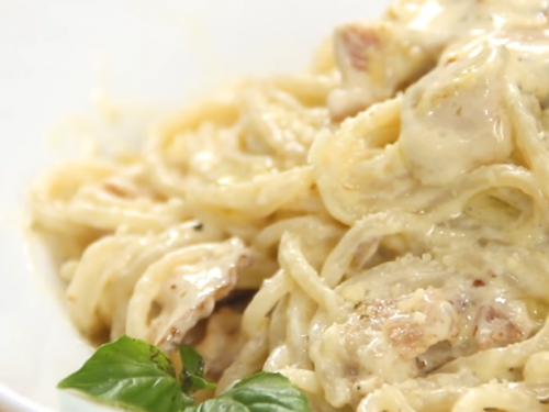 creamy garlic and onion spaghetti recipe