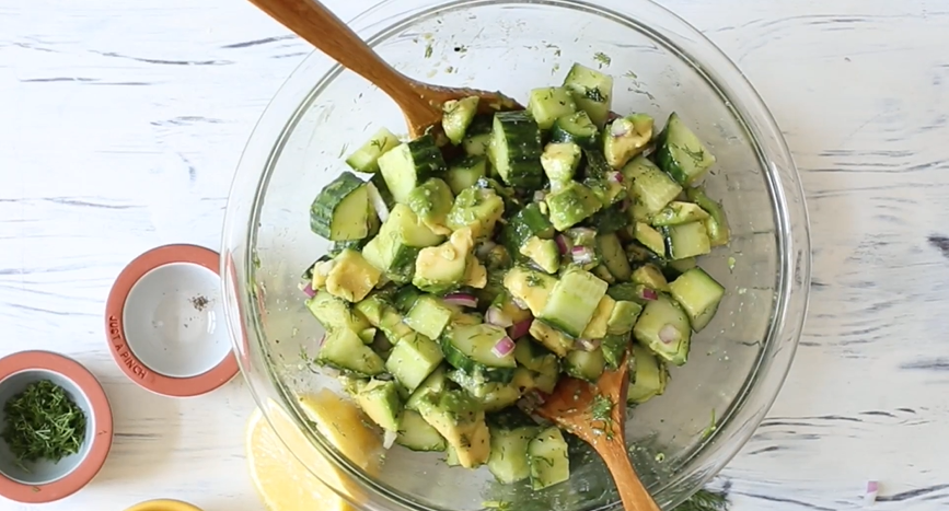 cucumber avocado salad recipe
