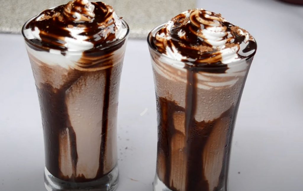 Dark Chocolate Milkshake with "Fluffy" Coconut Whipped Cream Recipe