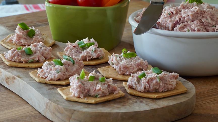 deviled ham salad on marbled rye bread recipe