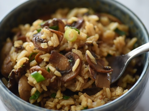 easy mushroom rice recipe