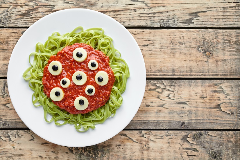 eyeball pasta halloween dinner idea recipe