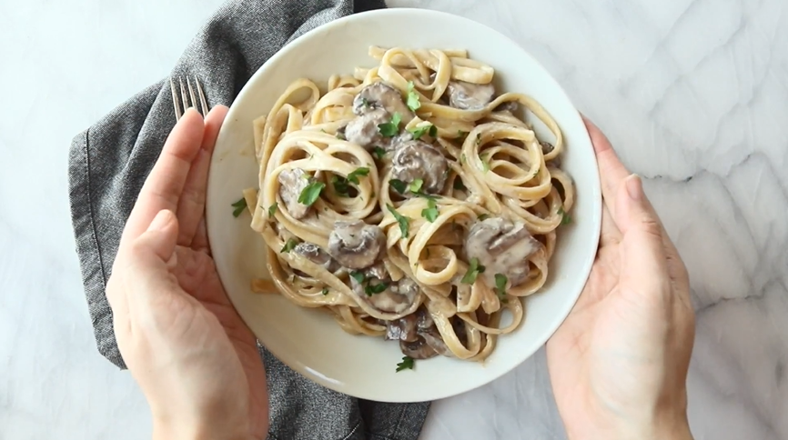 fettucine alfredo with mushrooms recipe