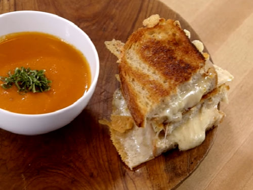 grilled cheese and tomato basil soup recipe