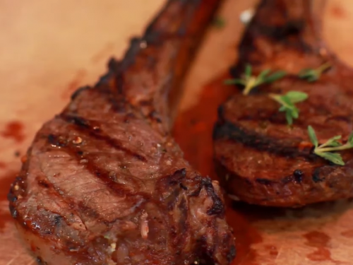 grilled lamb chops with roasted garlic recipe