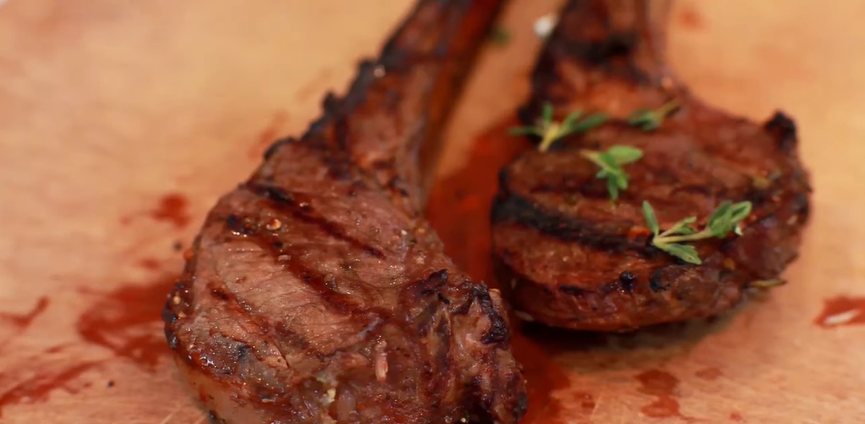 grilled lamb chops with roasted garlic recipe