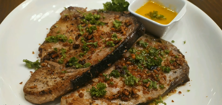 grilled tuna with lemon anchovy butter recipe