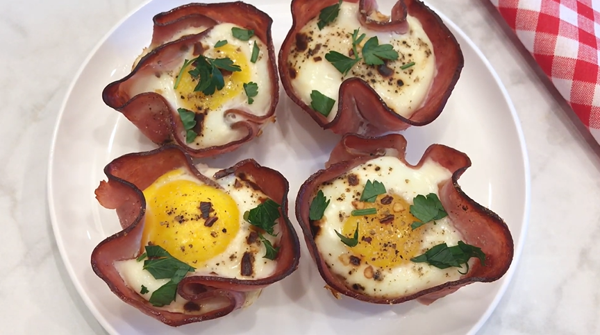 ham and egg cups recipe