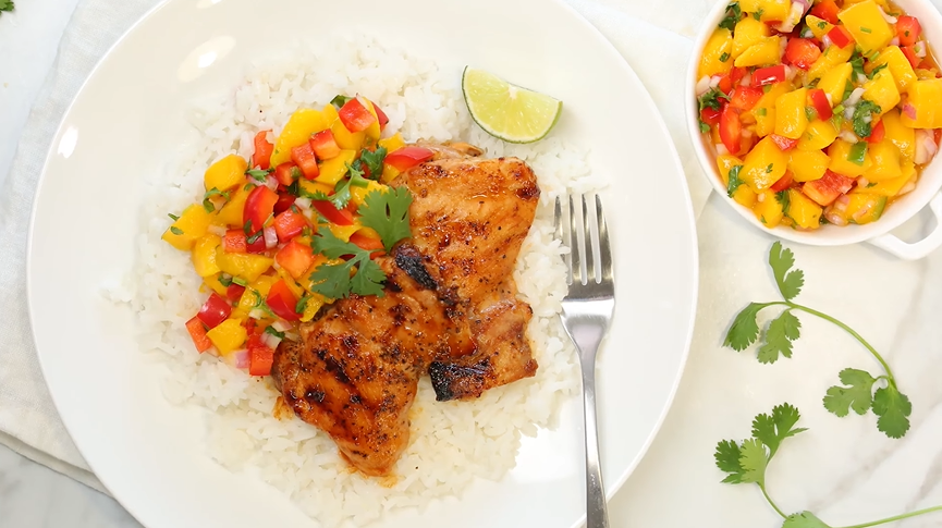 chicken recipes mango coconut rice