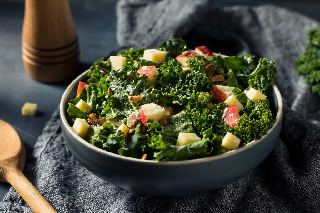 kale salad with apple and pecans recipe