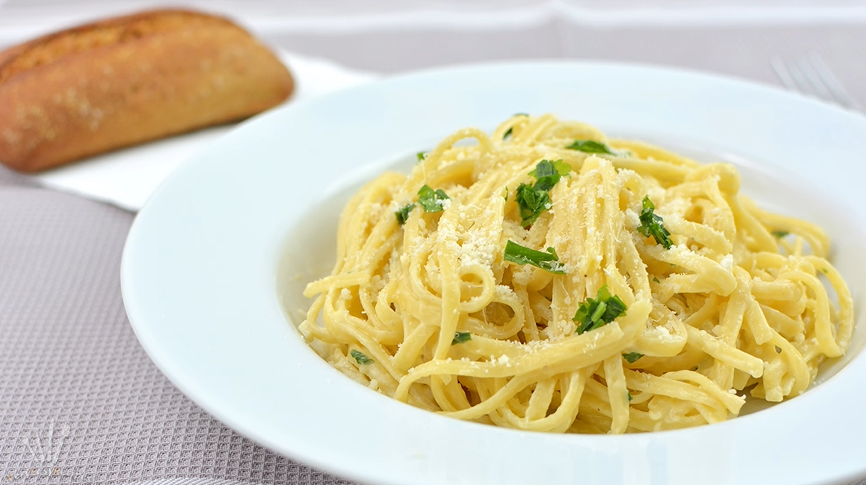 linguini with arugula, garlic & parmesan recipe