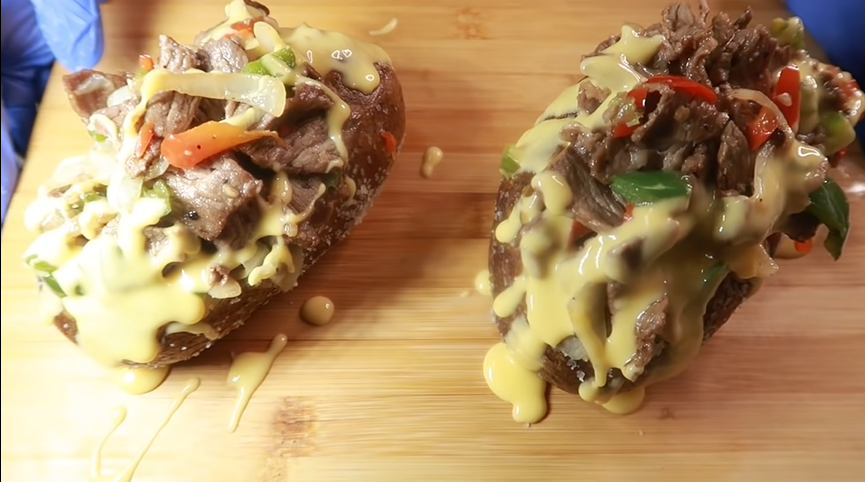 loaded philly cheesesteak baked potato recipe