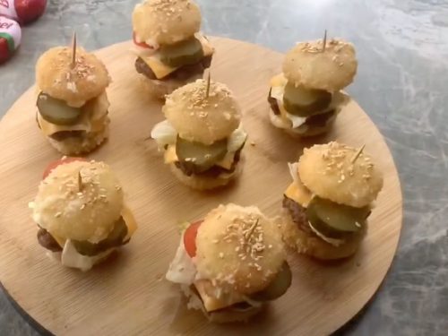 Mini Prime Cheeseburgers with Rémoulade and Aged Cheddar Recipe